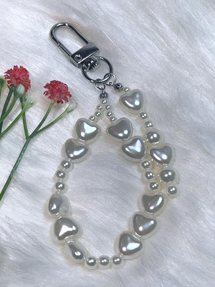 비쮸비즈 에어팟 가방 차키링 장식 비즈키링 진주키링 나비키링