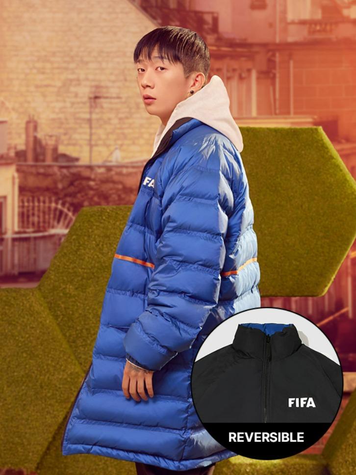 [월드컵16강기원이벤트][피파 OLP] [리버서블] 스위퍼 더비 라이트 롱 다운 블랙(FF24DJ06U_160)