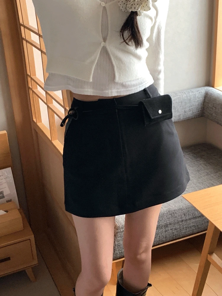 [💰극락핏/무료배송] 에이치 미니 스커트 (속바지 안감)