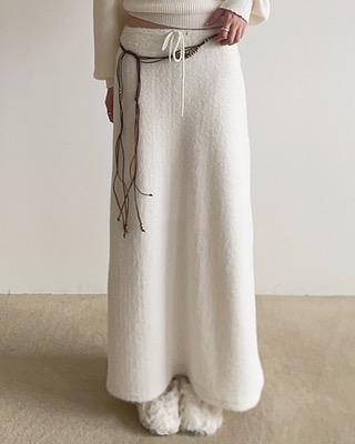 soft angora maxi skirt (3color)