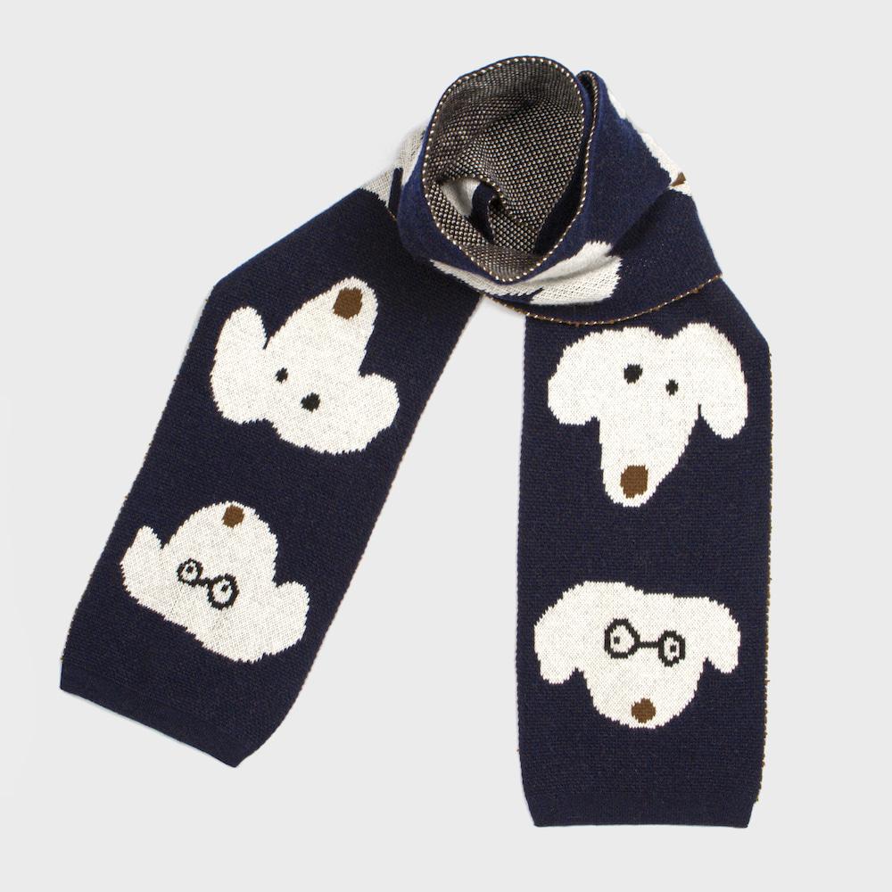 MOGU cashmere muffler fluffy dog