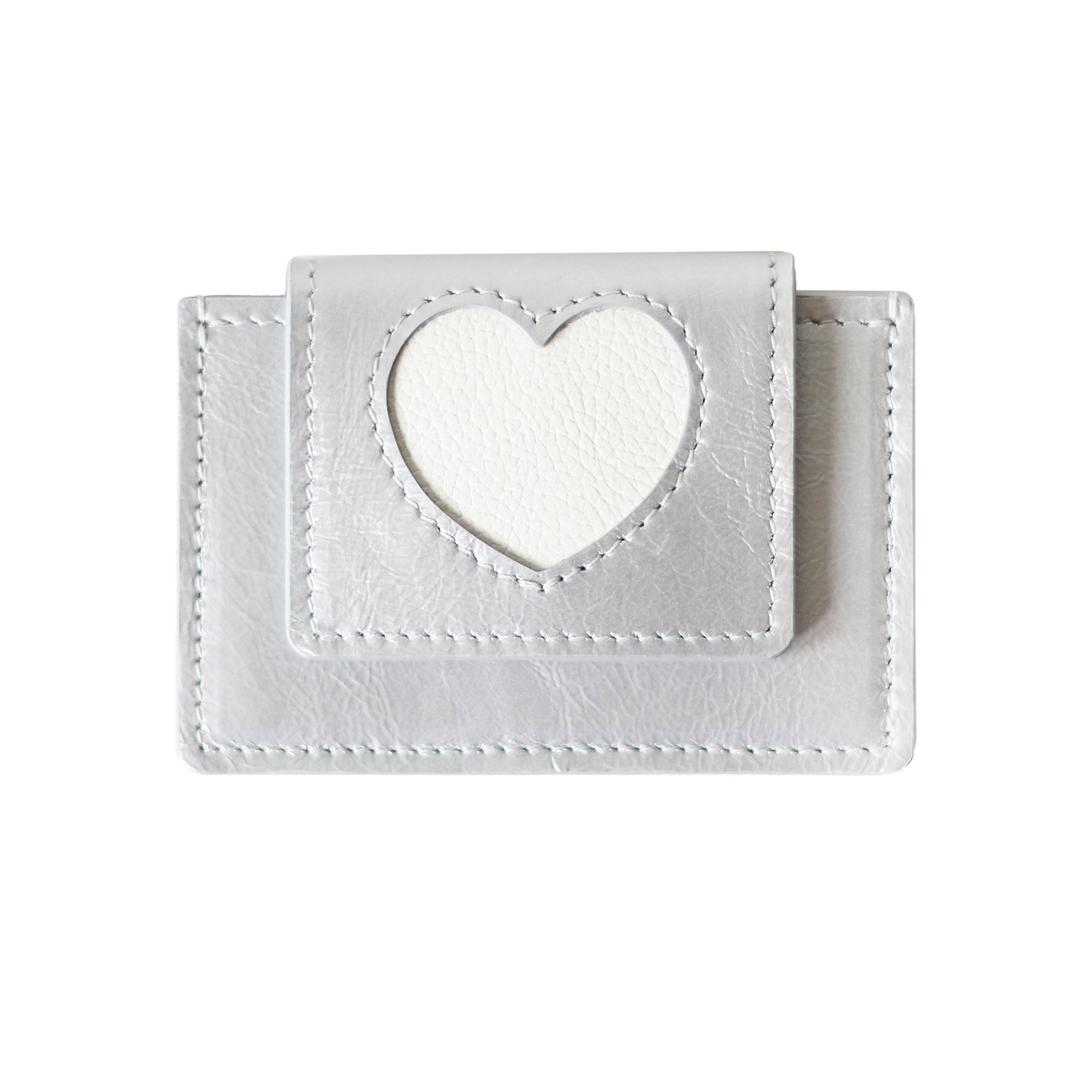 'shape of' wallet - white silver