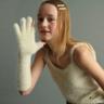 FUZZY KNIT LONG GLOVES, CREAM