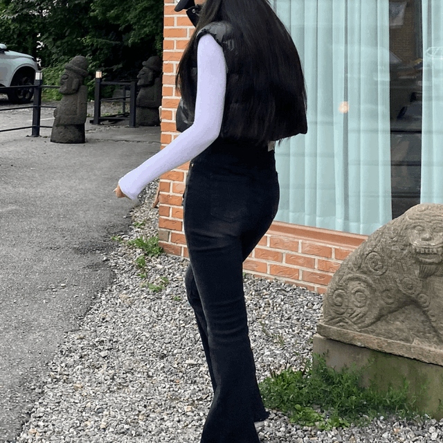 (무보정핏/골반예뻐보이는) 롱 부츠컷 워싱 그라데이션 데님 팬츠 바지 Y2K 체형커버 하체통통 스판 스키니 청바지 하이웨스트 스키니진