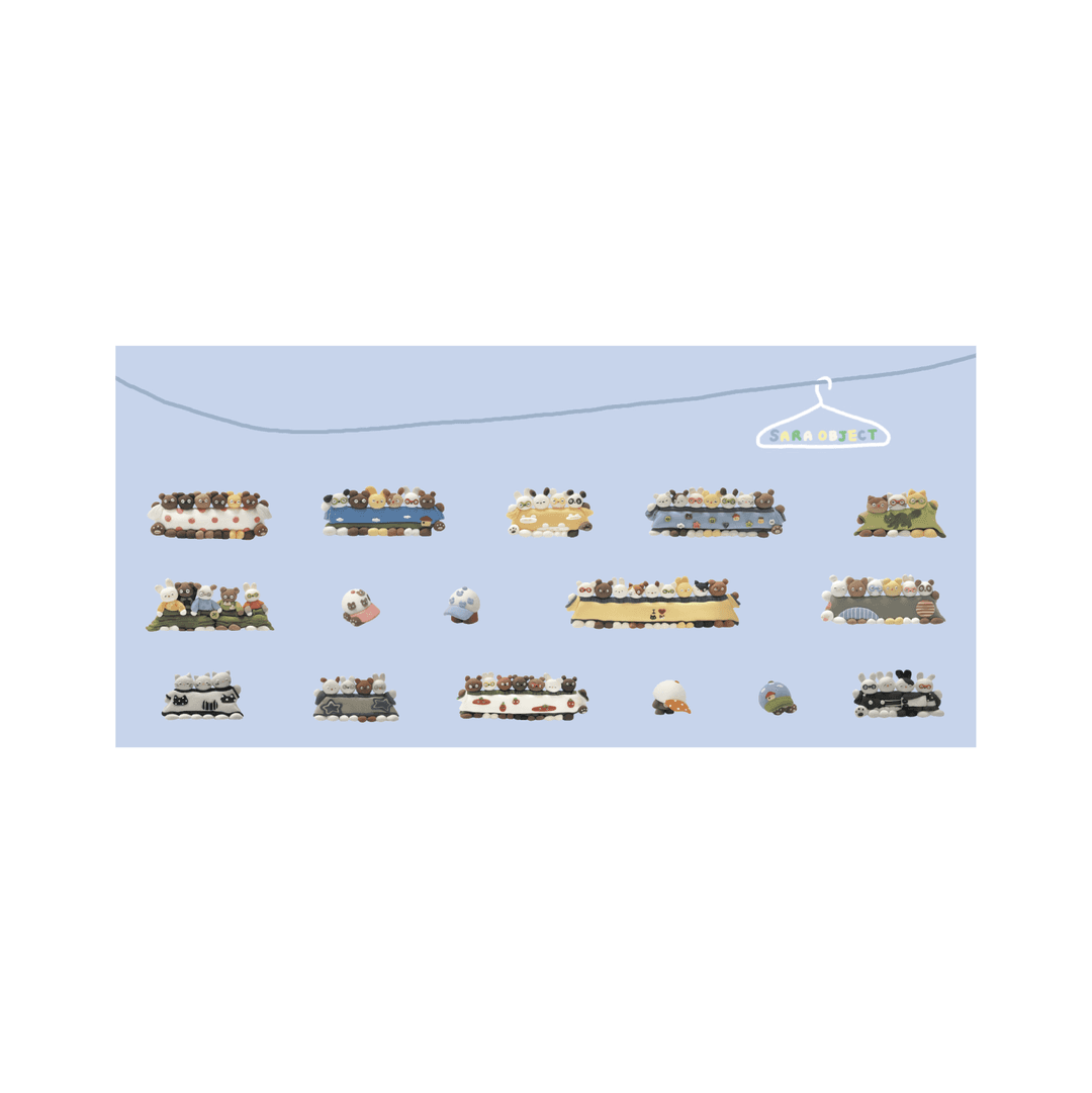 커다란 옷 입기 스티커