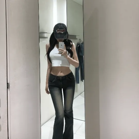 원조 로우라이즈 1위 ✨ [감사할인🩵/주문폭주] +영상핏 *골반볼륨업* / hige quality version1 페이드 워싱 로우라이즈 부츠컷 청바지 팬츠 - pt