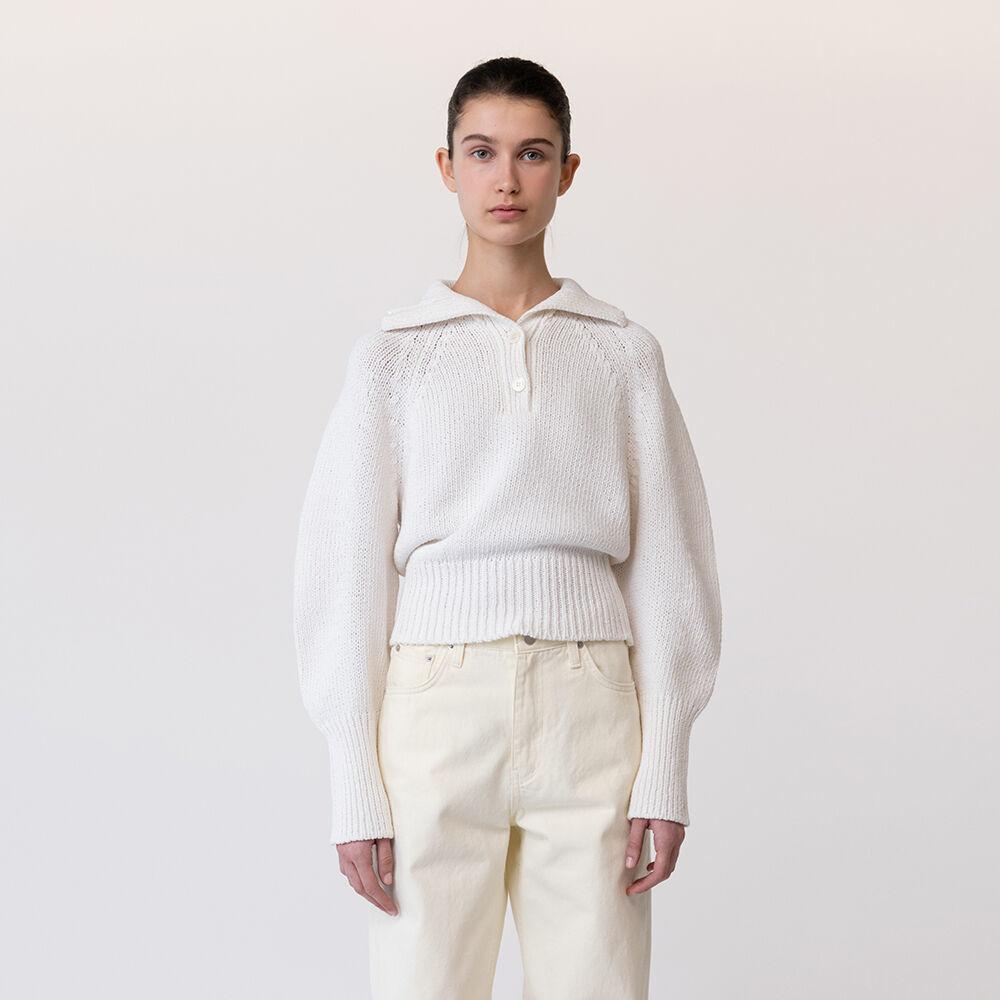 raglan flat collar knit (ivory)