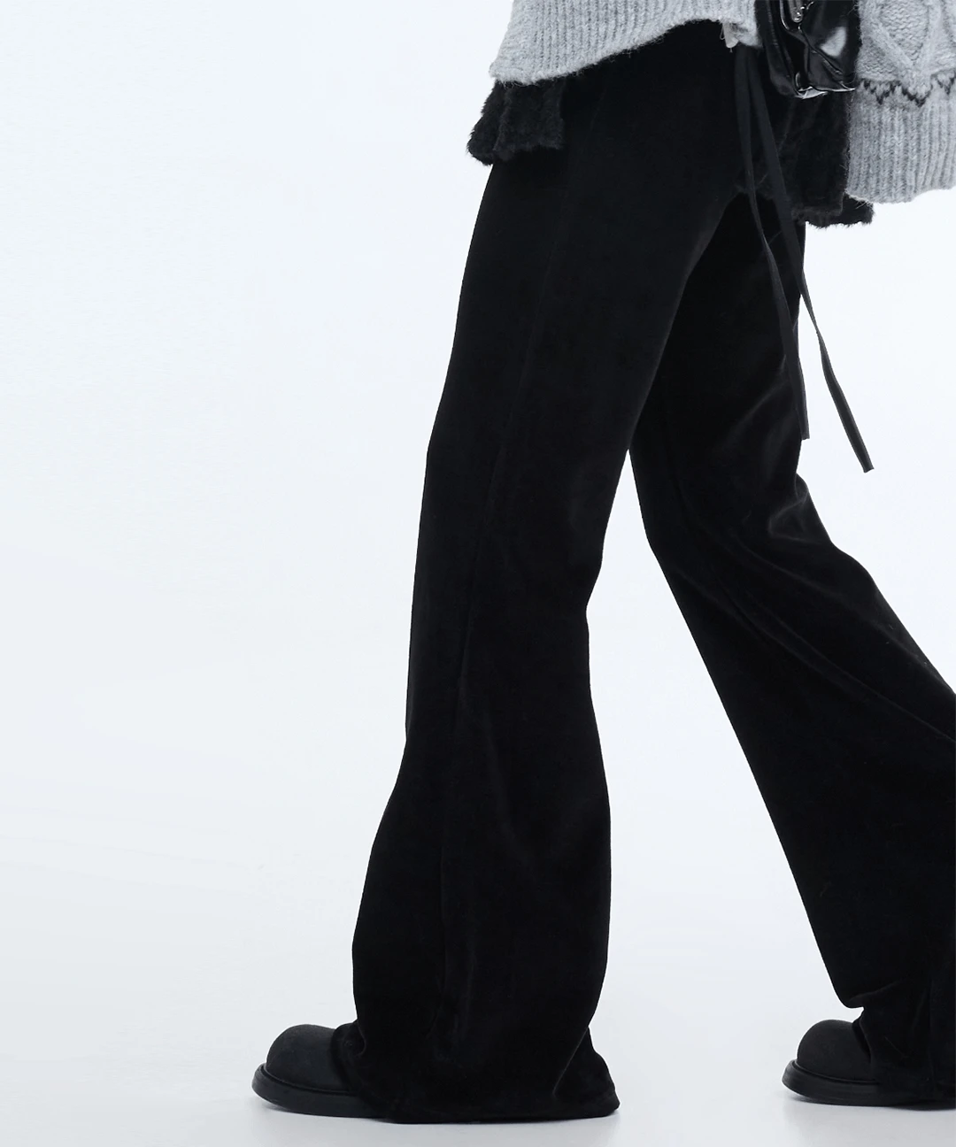 플론 벨벳 플레어 기모 라운지 팬츠