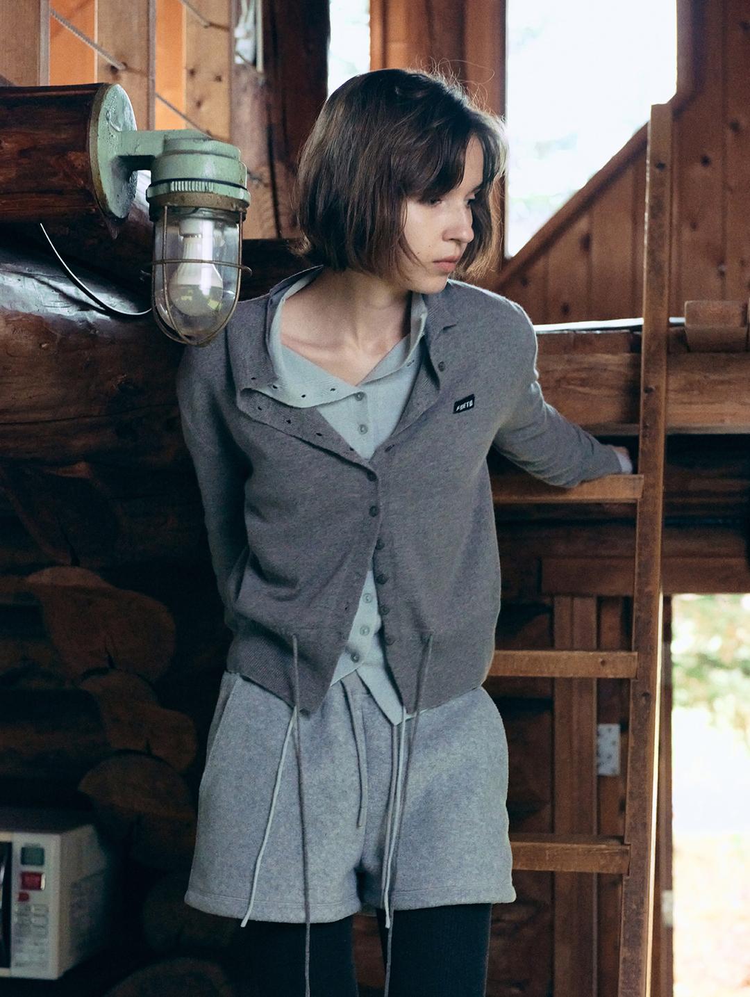 [2nd] Fleece out short pants - grey