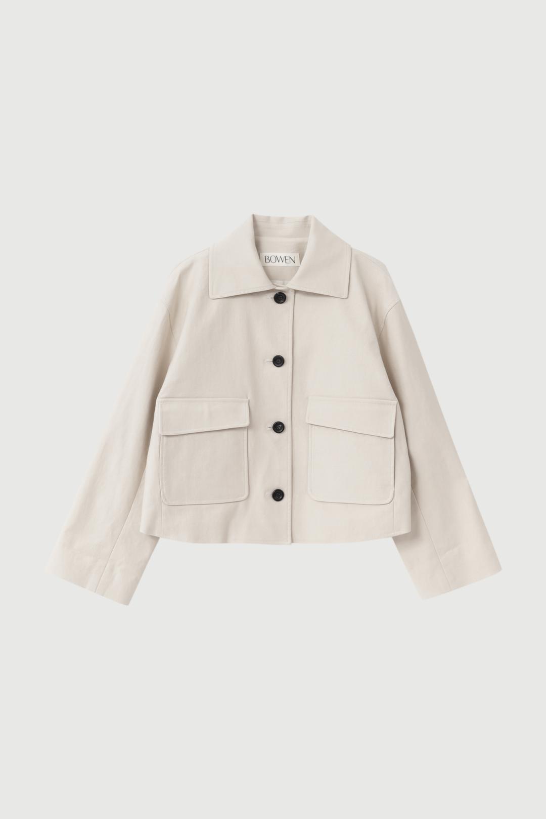 트윌 텍스처 코튼 자켓