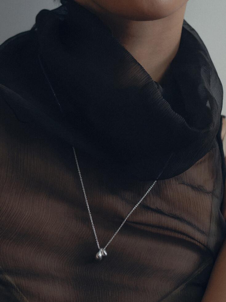 Duo Drop Pendant Necklace