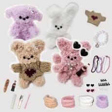 [모루프렌즈] 정품 모루인형 키링 만들기 DIY 키트 4종 패키지 부자재 악세사리 키링  4종풀패키지, 1개