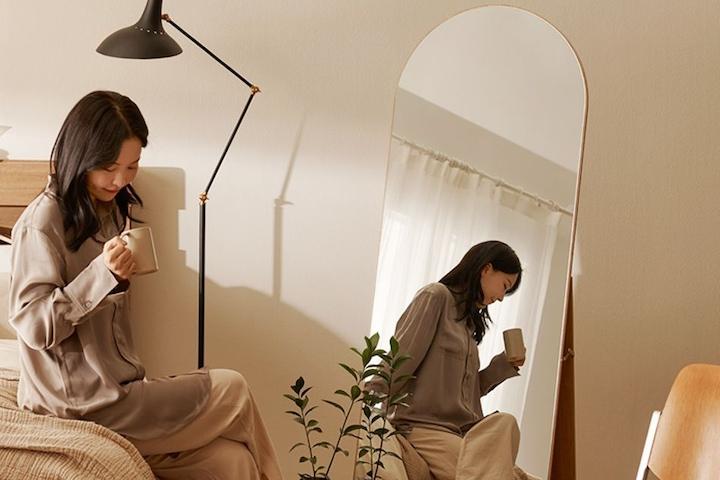 [무료배송] 엘리 아치형 라운드 스탠드 전신거울 400/600 2size