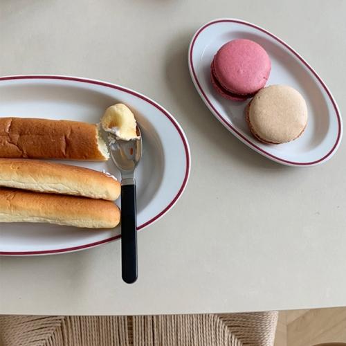 폴바살 레드 오발플레이트