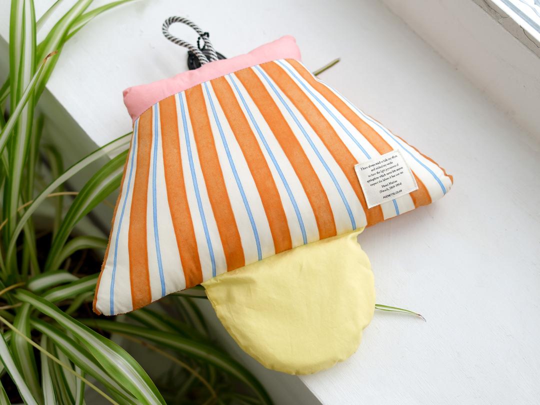 패브릭 무선 터치 조명  - Stripe Brown & Blue