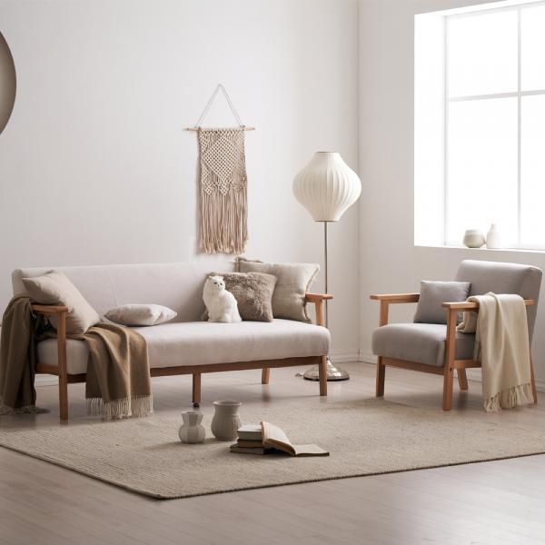 슬로 원목 아쿠아스웨이드 1인/2인/3인 소파