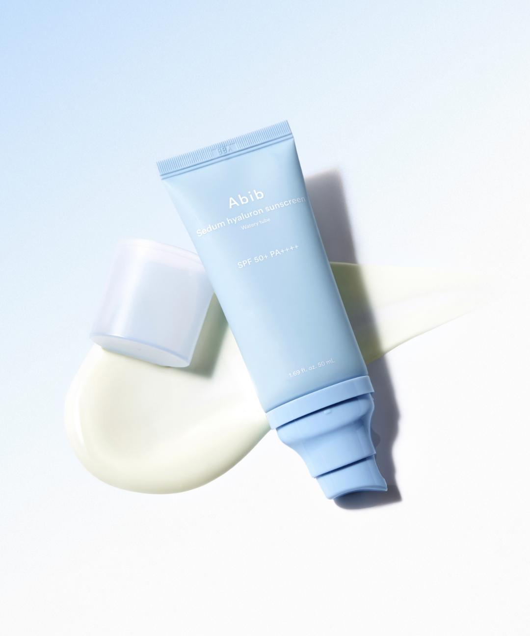 아비브 [화잘먹수분🩵] NEW 수분초 히알루론 선세럼 워터리 튜브 SPF50+ PA++++ 50ml