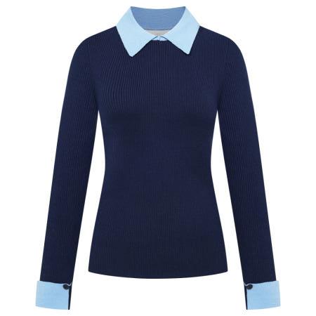 이런 상품 어때요? [라인어디션]배색 디테일 풀오버 NVKPOQA980