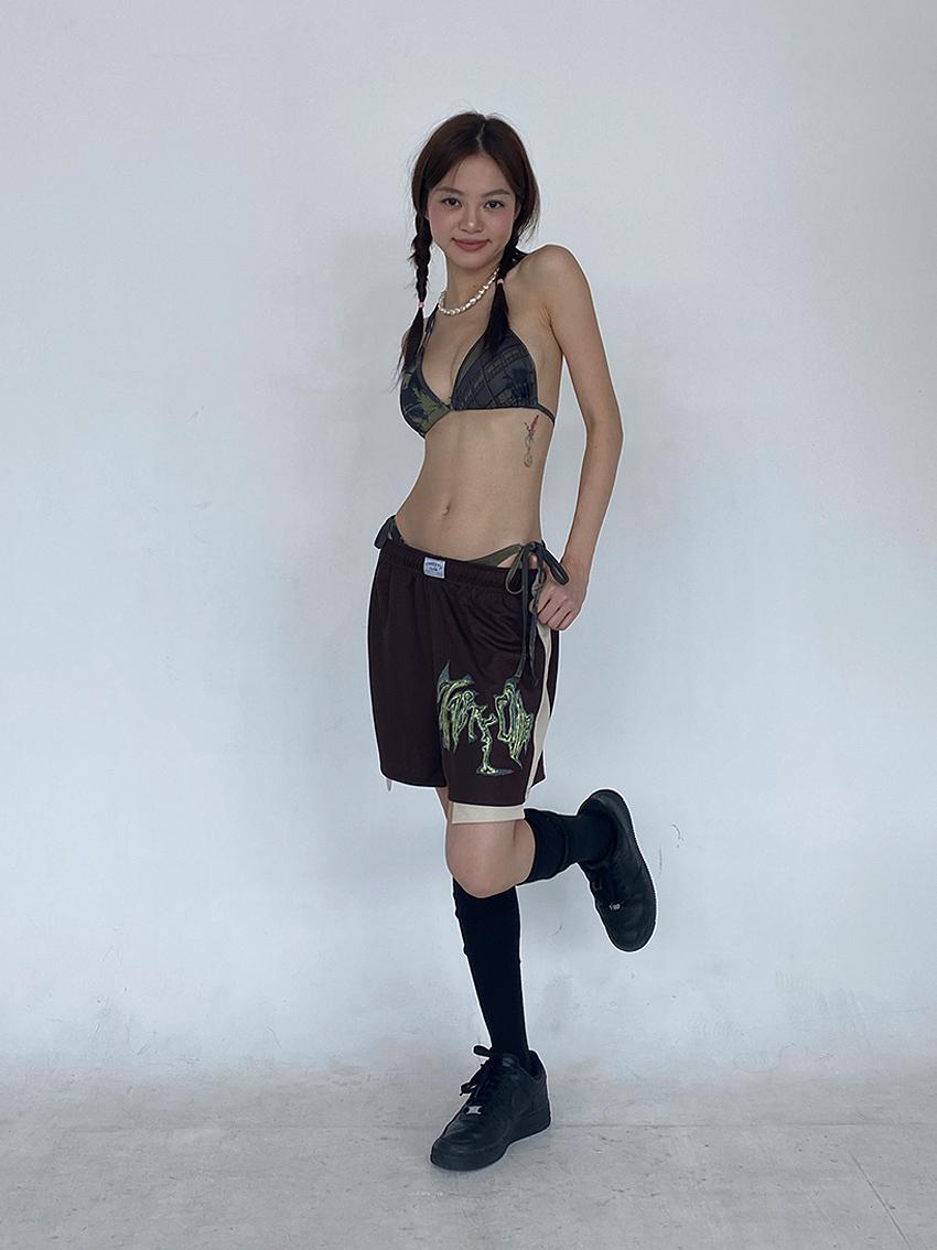 Alleyoop mesh short pants - Brown