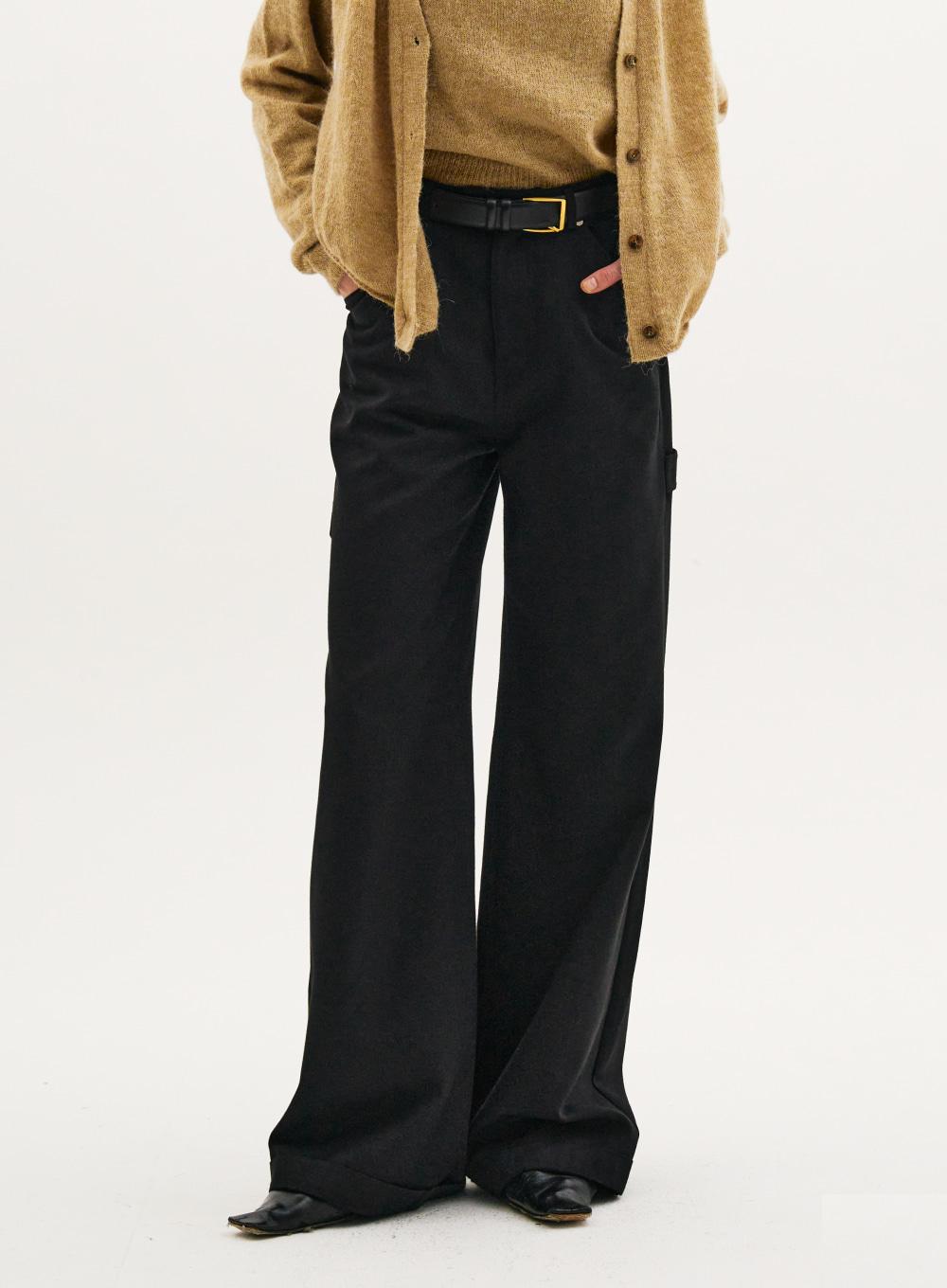 Keller Highwaist Carpenter Pants - Neutral Black