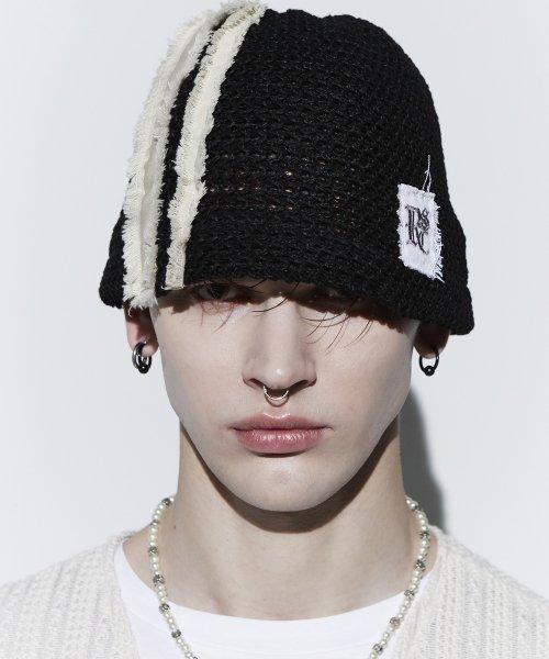 DENIM PATCHED BEANIE - BK