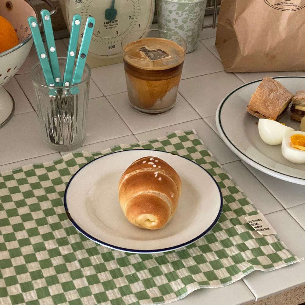 [피움프로젝트] 체커보드 키친크로스 테이블웨어 주방 패브릭 홈카페 덮개 제로웨이스트 행주