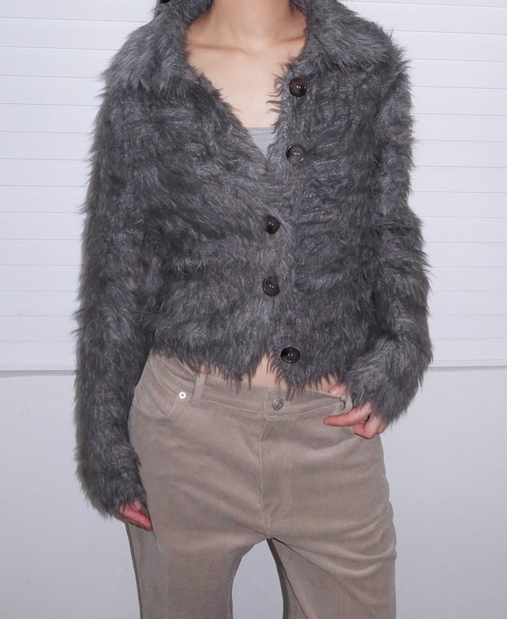 레오 모헤어 퍼 가디건