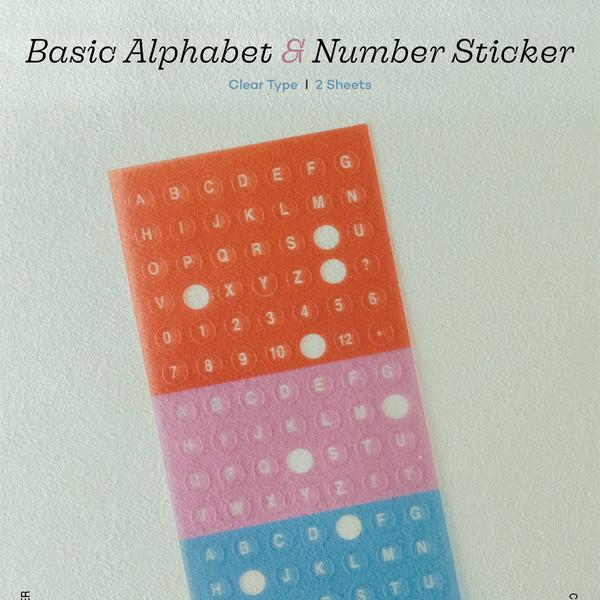Basic Alphabet & Number Sticker