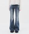 (W) Greyish Low Bootscut Denim