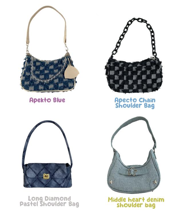 [✨Y2K/FW트렌드 데님 맛집💛] 키치블랑 여성 아펙토 데님 숄더 미니 핸드백 외 Y2K 가방 모음전