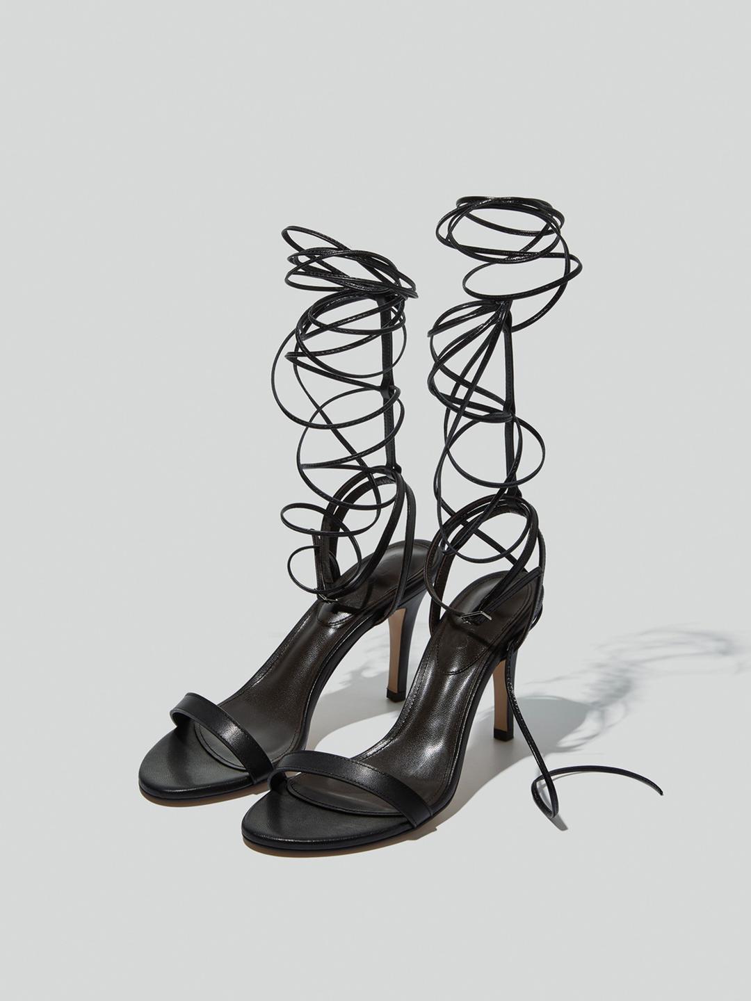 IBIZA STRAPPY GLADIATOR HEELS (BLACK)