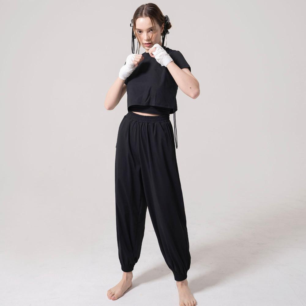 여자 킥복싱옷 복싱옷 복싱 킥복싱 체육관 옷 헬스장 짐웨어 트레이닝 팬츠 크로스핏 여자복싱 Bunny Jogger Pants [Black]