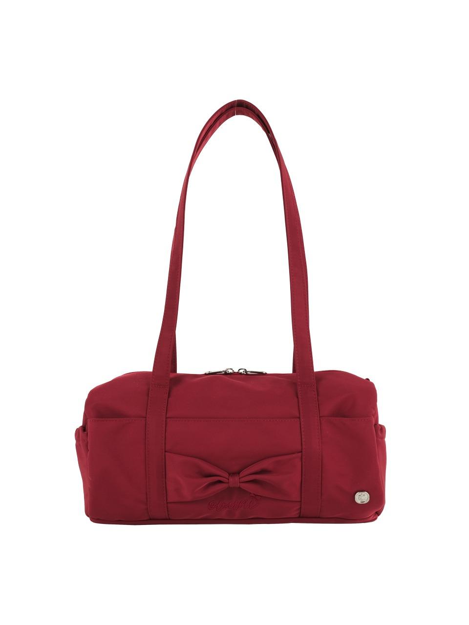 Fluffy ribbon bag_ruby red