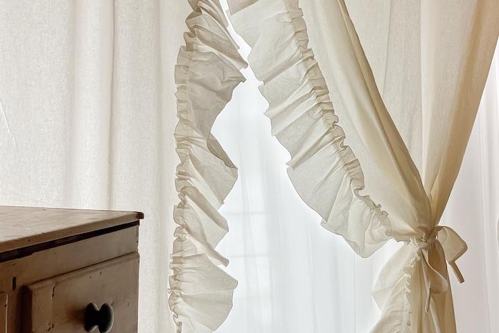 퓨어 프릴 린넨 커튼