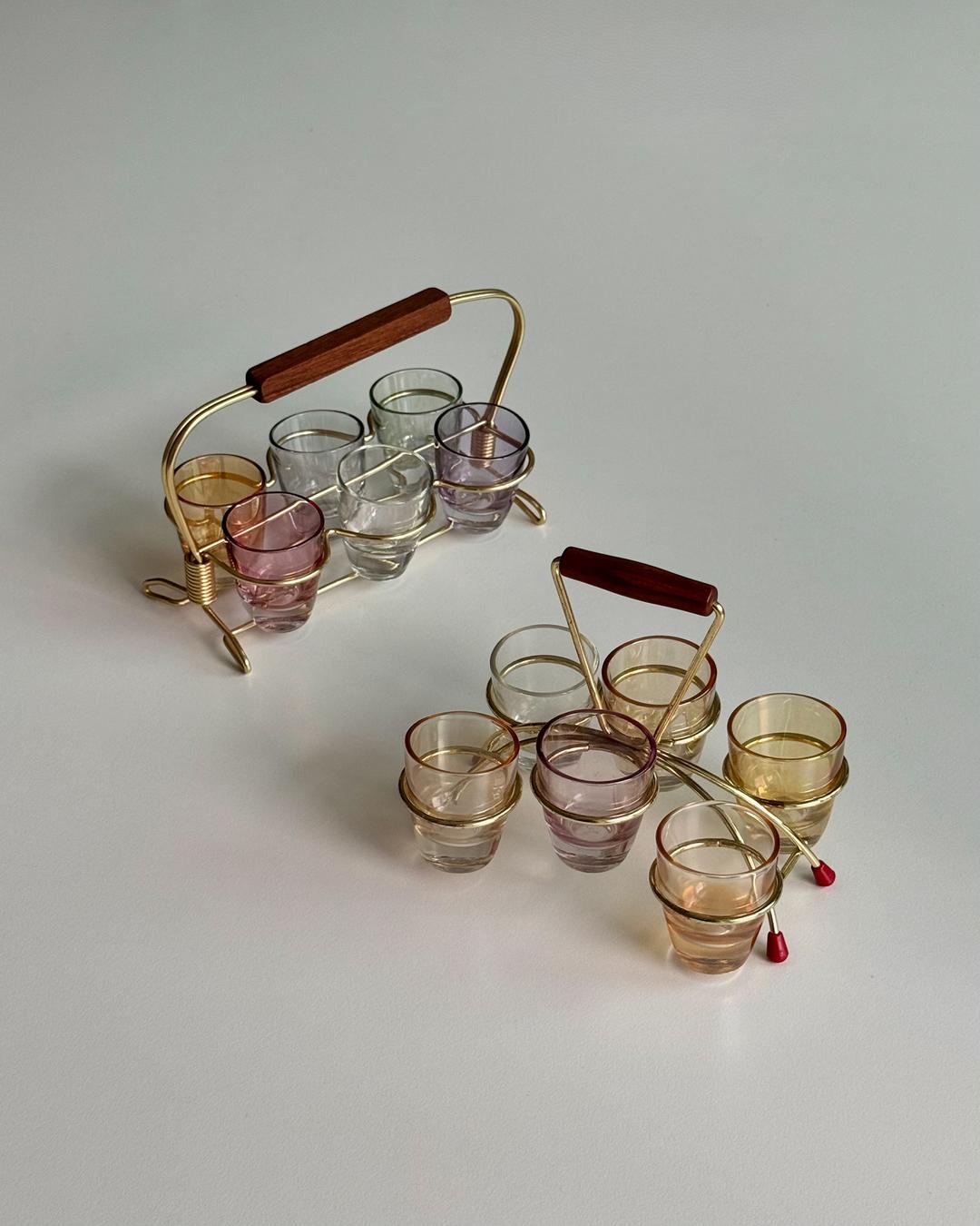 60s German Shot Glass Set