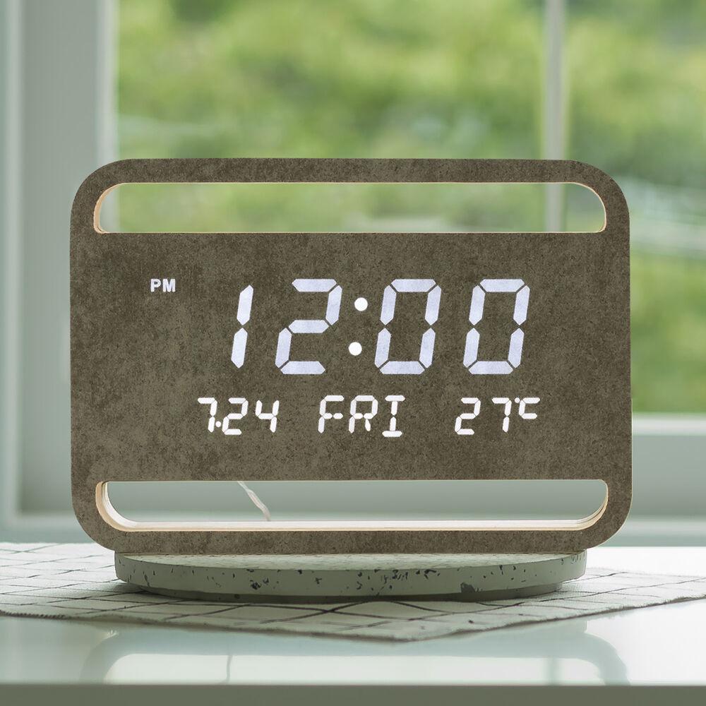 플라이토 우드 네이쳐 인테리어 LED 탁상 벽시계 23cm