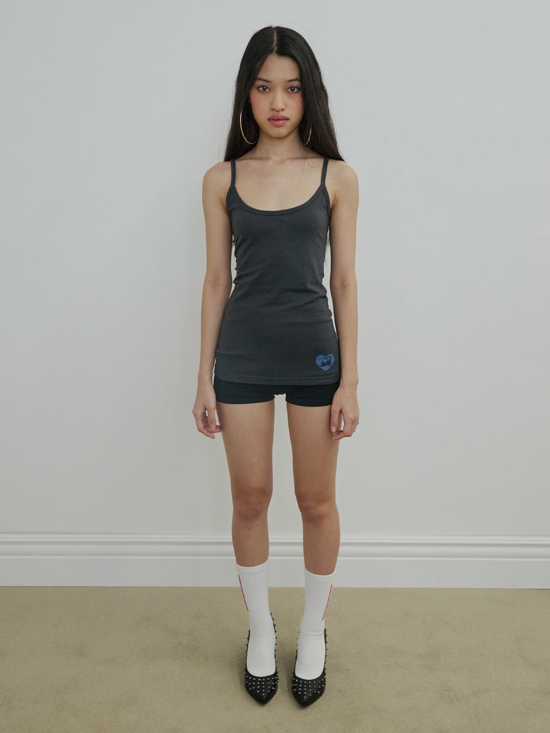 Sweet Kitty Tank Top Charcoal