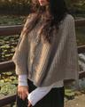 snap knit cape