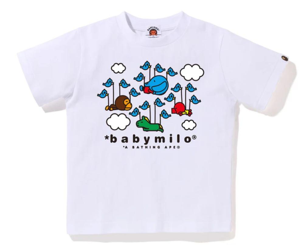 BAPE 베이프키즈 A BATHING APE KIDS BABY MILO FRIENDS CLOUD TEE 2K30-310-084