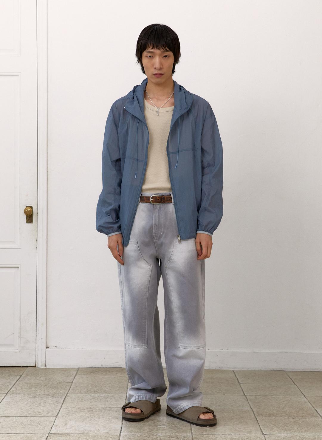 SEETHROUGH WINDBREAKER (DARK BLUE)