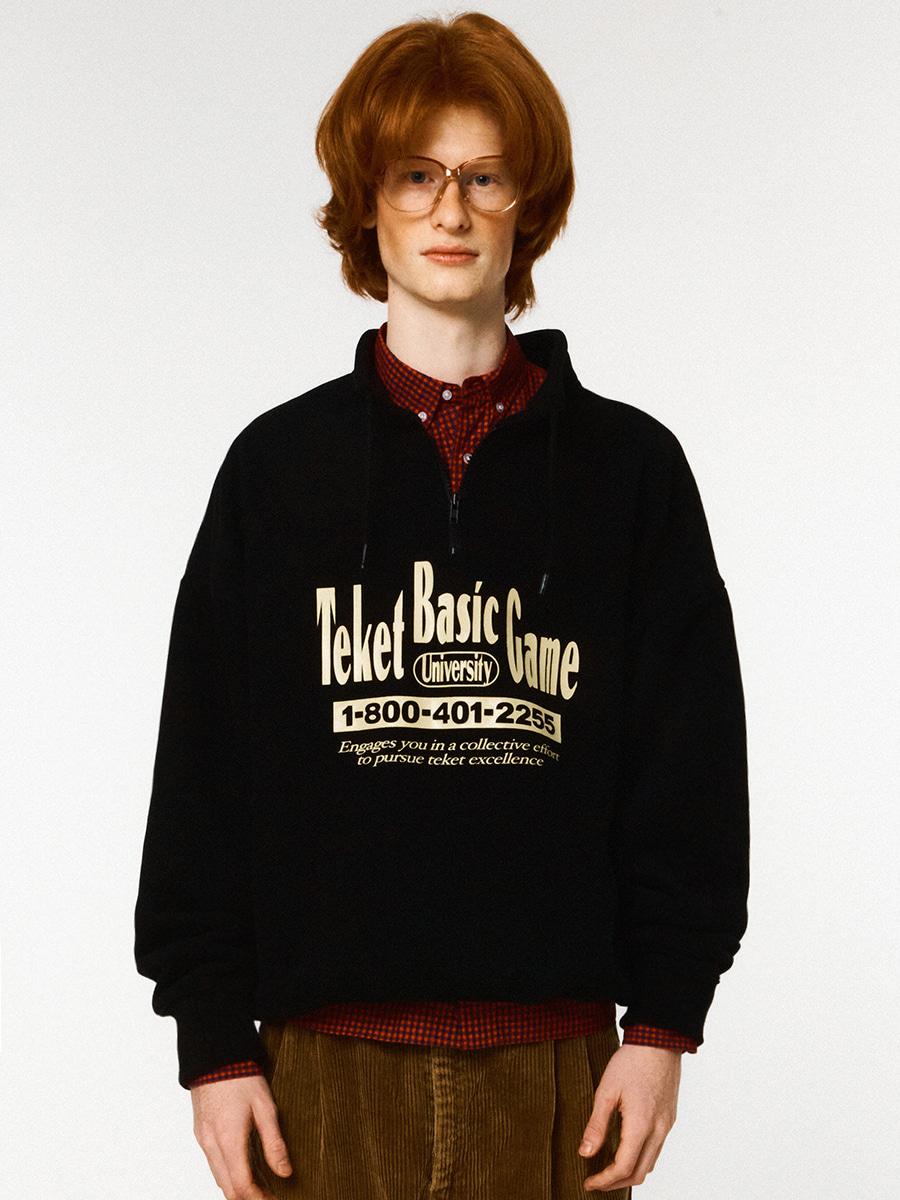 Finish First Half Zip-up Sweatshirt Black