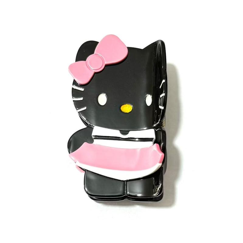 Black Lovely Hello Kitty Hair Claw - black