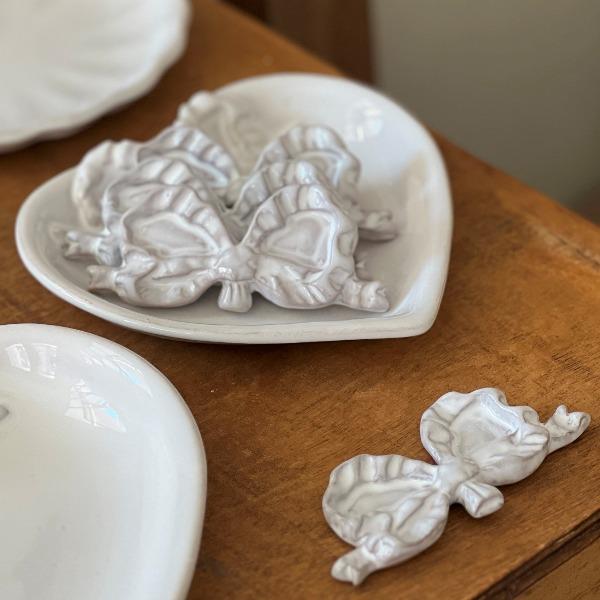 SALE-리본 수저받침대(도자기)