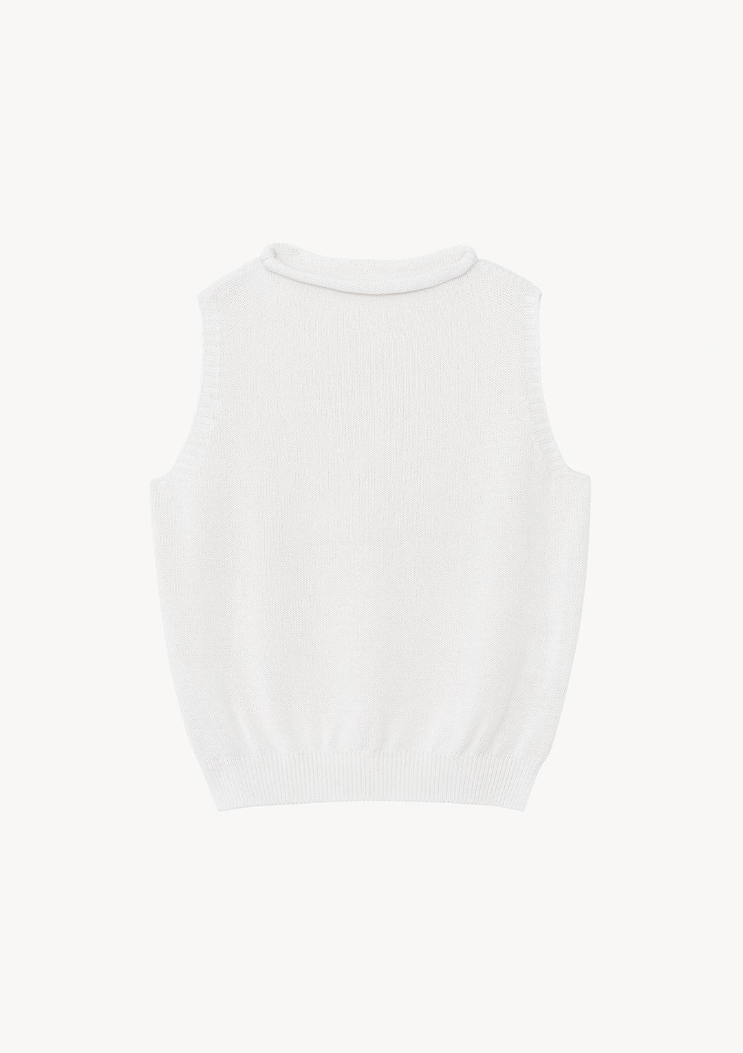 Cannoli Sleeveless Knit in White