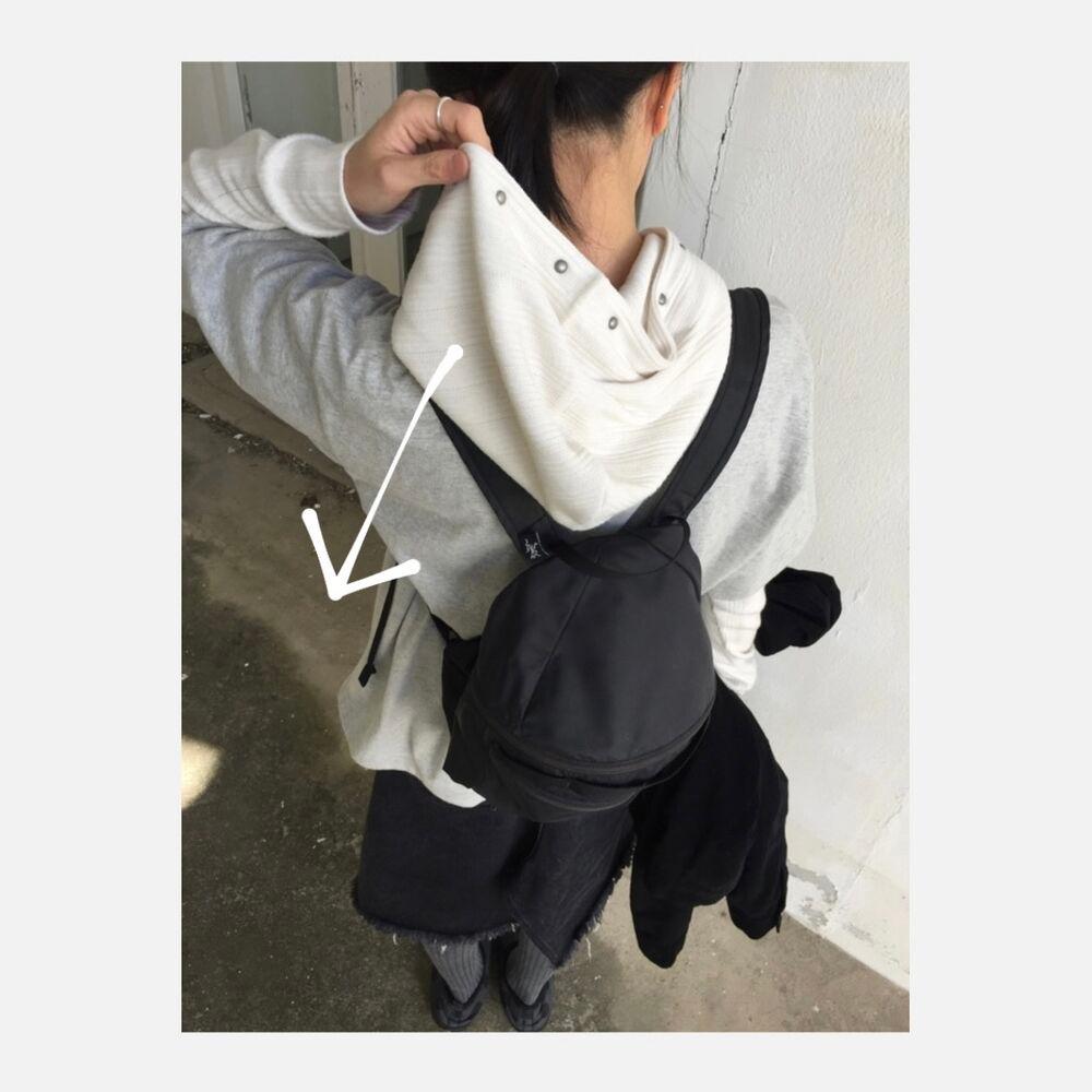 스터드 넥 후디