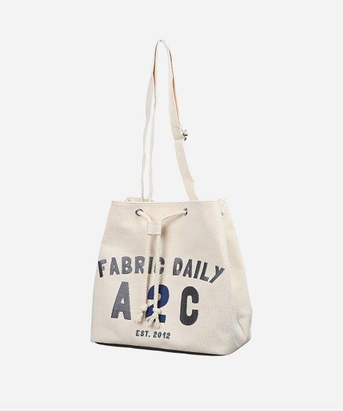 A2C 자수 캔버스 버킷백 [그레이]