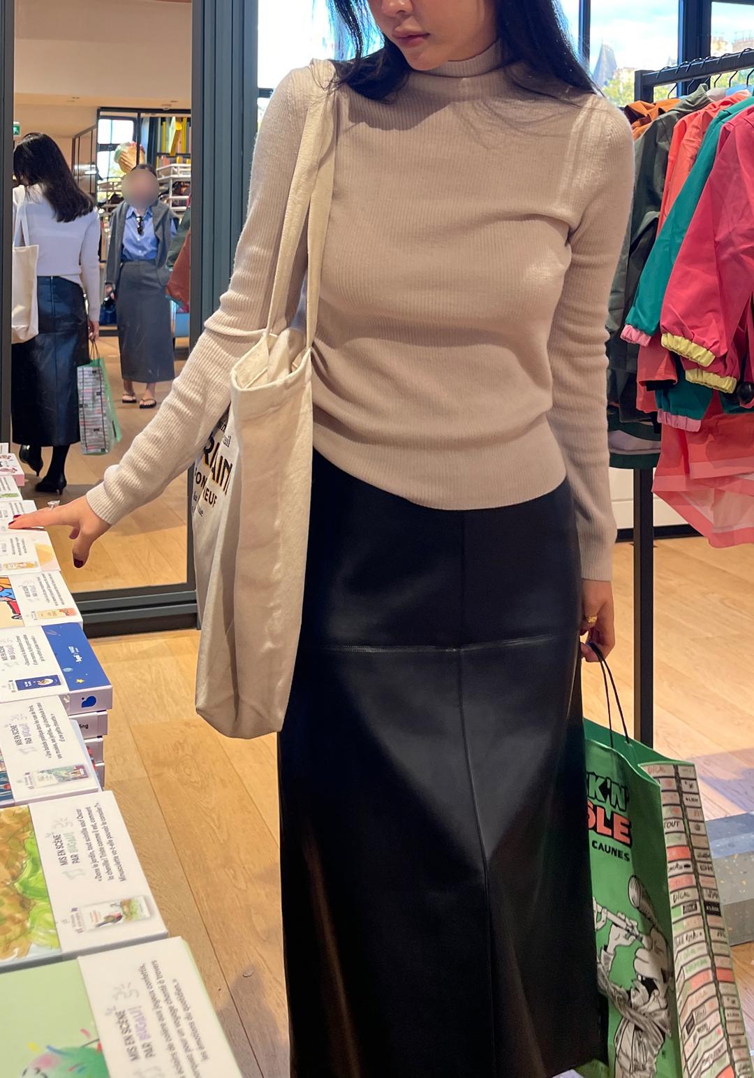 울 골지 모크넥 니트(4col)