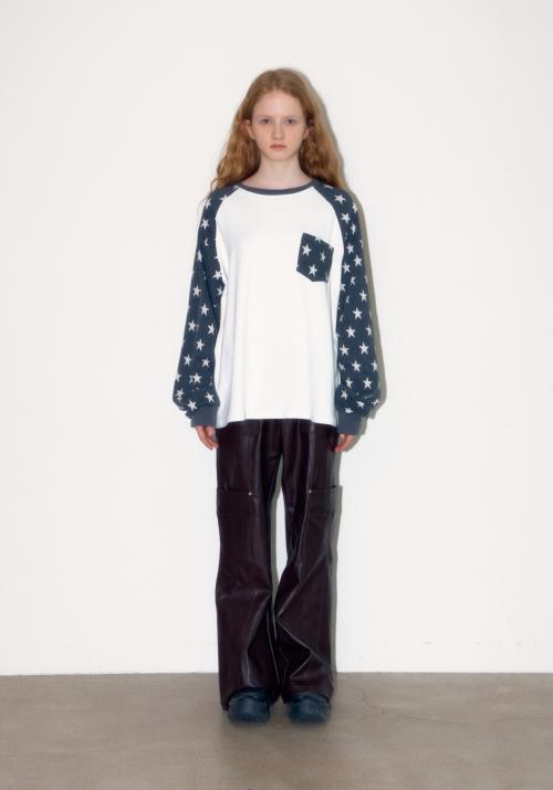 STAR RAGLAN BOX TEE / WHITE