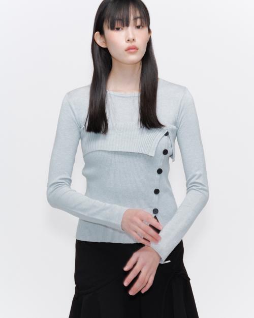 Layered flip knit GREY