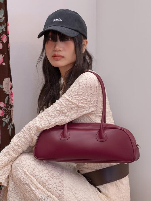 Bowling baguette bag Burgundy